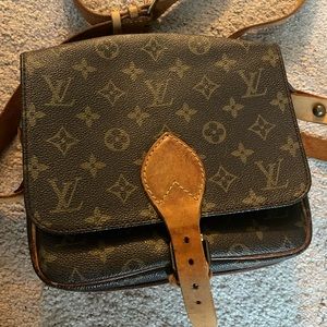 Louis Vuitton Monogram Cartouchiere MM Shoulder Bag -Authentic